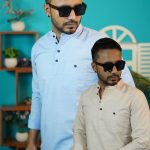 Katoa Indian Cotton {Biscute+Light Sky Blue}