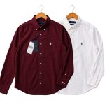 Us polo shirt Marun+white
